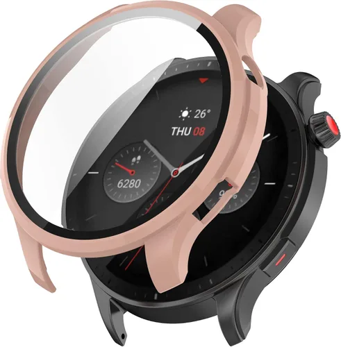 Vista 12 de Fundas protectoras de pantalla compatibles con Amazfit GTR 4 Pro/GTR 4 a prueba de golpes, protector delgado, protector delgado con diseño de Negro