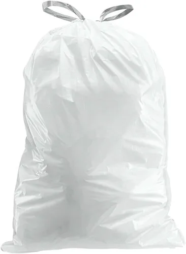 Vista 3 de Plasticplace Bolsas de basura de ajuste personalizado, compatibles con simplehuman Code Y (200 unidades) forros de basura con cordón blanco de 30.4