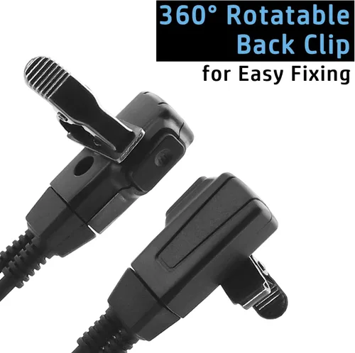 Vista 4 de 2X Clip Auricular Auricular Micrófono PTT para Cobra MicroTalk 2 Way Radio ACXT145 ACXT345 ACXT545 ACXT645 ACXT1035R RX380 RX680 AM245 AM246 AM645
