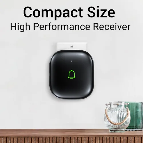 Vista 6 de Timbre de puerta inalámbrico IP66, timbre de puerta inalámbrico impermeable de 1000 pies, 32 campanas de 115 dB, 7 niveles Vol, modo de silencio