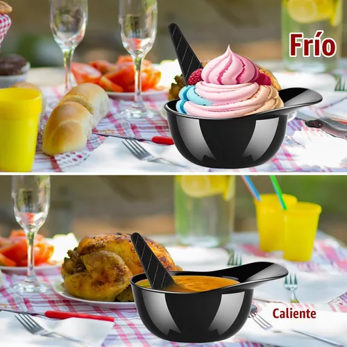 Vista 5 de MEEZY Juego de 16 cuencos de helado con diseño de casco de béisbol con 8 mini tazas de postre y 8 cucharas, 8 onzas. Cuencos reutilizables con Negro