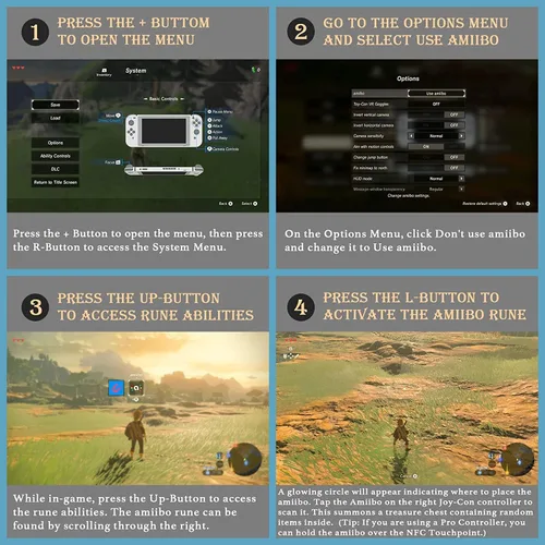 Vista 6 de Caja de 32 tarjetas Zleda NFC para TLOZ Amllbo Compatible Switch Games BOTW Link