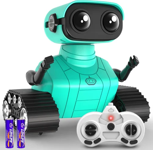 Vista 10 de Hamourd Juguetes robot para niños y niñas, robots emo recargables con control remoto con demostración automática, cabeza y brazos flexibles