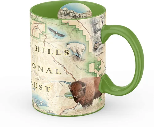Vista 52 de Taza de cerámica con mapa de 1000 islas de Xplorer Maps (16oz) – Taza de café libre de BPA para bebidas frías y calientes – Perfecta para oficina