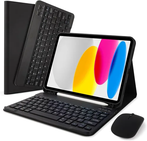 Vista 22 de LAMA Funda con Teclado Touchpad para iPad (A16) 11ª generación 2025/10ª generación 2022, funda tipo folio con soporte para lápiz, trackpad