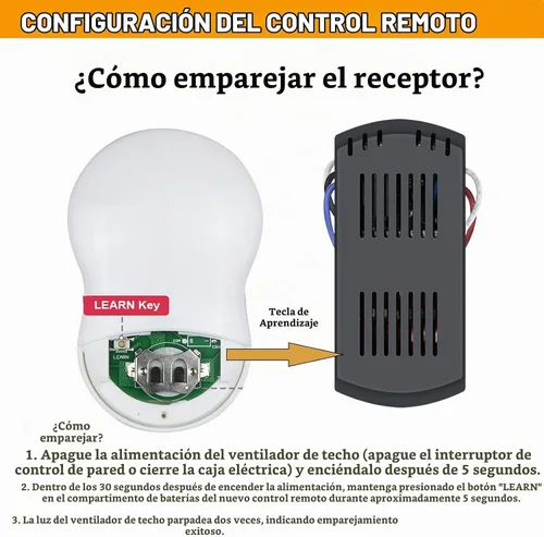 Vista 5 de Kit de control remoto universal para ventilador de techo