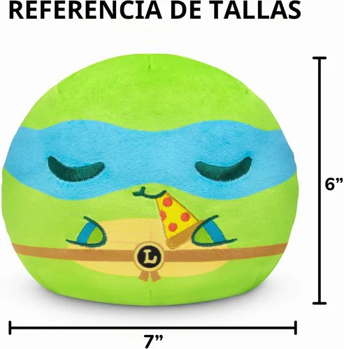 Vista 4 de TeeTurtle TMNT Leonardo - Peluche reversible de 6 pulgadas
