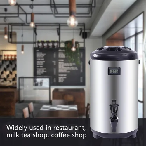 Vista 8 de Dispensador de bebidas aislado, dispensador térmico de bebidas frías y calientes de acero inoxidable de 12L/3.2 galones con espita, para té caliente
