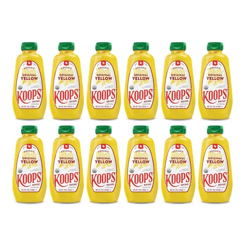 Vista 16 de Koops' Mostaza Dijon orgánica – Condimento Dijon, sin gluten, kosher, sin OMG, salsa de mostaza orgánica certificada por USDA, fabricado
