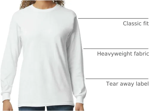 Vista 155 de Gildan - Camiseta de manga larga de algodón ultra estilo G2400 para adultos, paquete múltiple