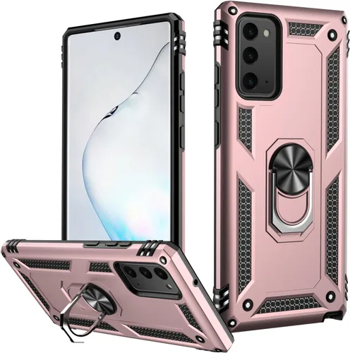 Vista 20 de LUMARKE Funda protectora para Galaxy Note 10, pasa 16 pies, prueba de caídas de grado militar, resistente con soporte de anillo magnético, Negro