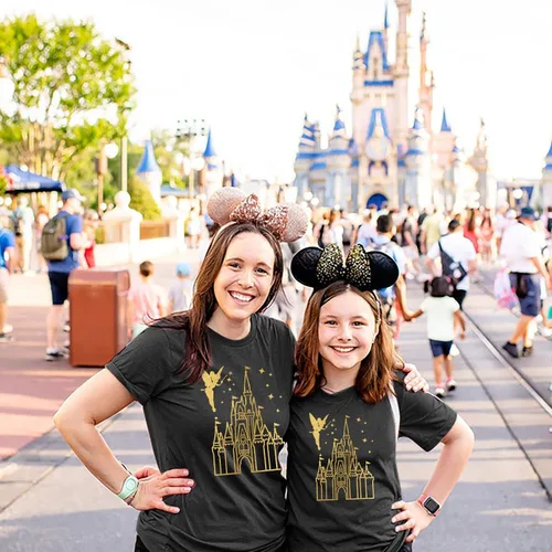 Vista 2 de Camisa mágica para mujer, camiseta mágica del Reino Mágico para vacaciones, camiseta de vacaciones en Castle Believe in The Magic Summer Trip Tops