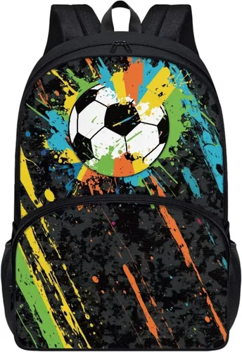 Vista 22 de American Flag Fire Galaxy Pattern Kids Backpack for Boys Girls Elementary Students Bookbag Middle School Bag Lightweight Children Travel Bag