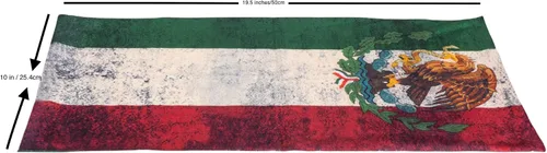 Vista 4 de Juego de 5 piezas para fanáticos del fútbol mexicano 2026, camisa, bufanda, diadema, pulsera, pintura facial