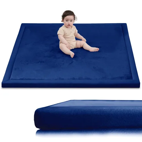 Vista 65 de Huloo Sleep - Tapete de juego para la habitación de bebés y niños pequeños, anticaídas, de espuma elástica de 1.3" de grosor, 28" x 72", terciopelo
