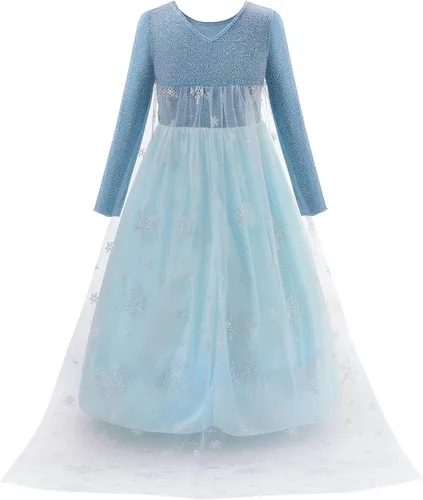 Vista 2 de Uplus ME Disfraz de princesa para niñas disfraz de princesa de lentejuelas para niñas disfraz de Halloween trajes de fiesta de Navidad