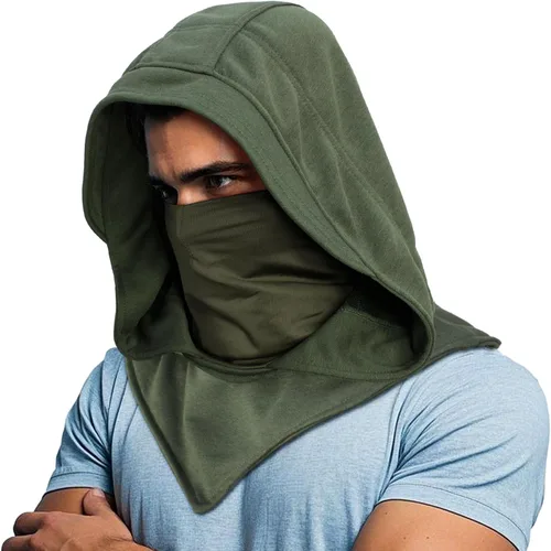 Vista 2 de Polaina transpirable para la cara y el cuello para uso diario, calentador de invierno Bufanda con capucha de Halloween Punk Rogue Amplia