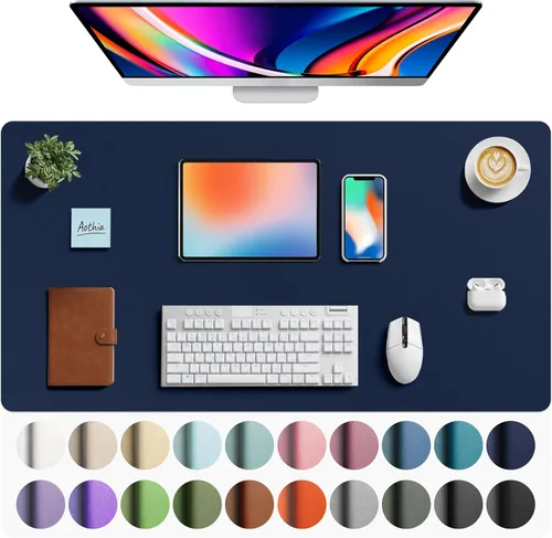 Vista 278 de Aothia - Protector de escritorio de cuero sintético grande, base antideslizante para mouse y superficie para escribir, impermeable, fácil de Agua