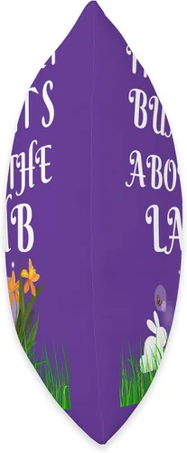 Vista 2 de CHRISTIAN EASTER RELIGIOS DESIGN IT` S NOT About The Bunny IT`S About The Lamb - Almohada de Pascua, 16 x 16 pulgadas, multicolor