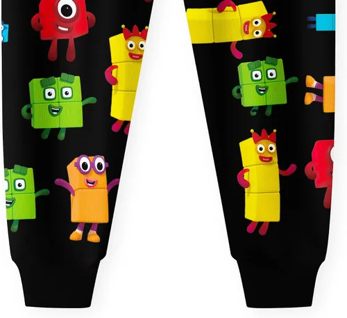 Vista 7 de Didadi Conjunto de camisas largas y pantalones para niños y niñas, dibujos animados para el hogar, uso diario, ropa casual para 2 a 12 años