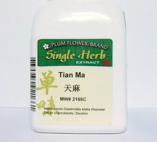 Vista 3 de Gastrodia Elata Rhizome / Tian Ma Extracto Polvo 3.53 oz Plum Flower
