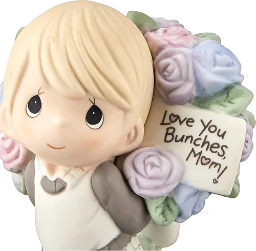 Vista 3 de Precious Moments Love You Bunches Mom Boy Bisque Porcelana 183005 Figurilla Talla única Multi