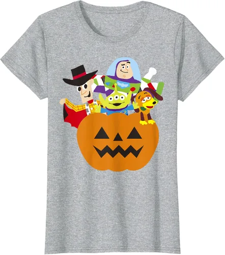 Vista 19 de Disney Pixar Toy Story - Camiseta de calabaza de Halloween, Negro
