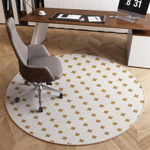 Vista 22 de Tapete para silla de oficina para suelo de madera dura, computadora, videojuegos, protector de piso, tapete redondo de protección de azulejos de A1