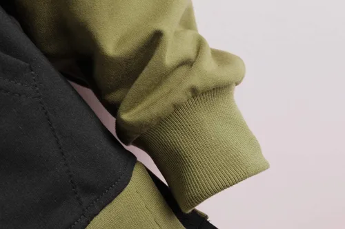 Vista 8 de GURUNVANI Sudadera con capucha de color de contraste para hombre Sudaderas con capucha de patchwork
