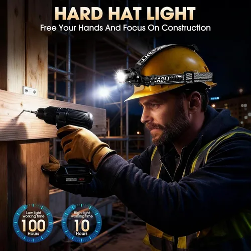 Vista 6 de ATDOALL Linterna frontal LED superbrillante, lámpara de cabeza recargable de alto lúmenes con sensor de movimiento, 5 modos, IPX5 impermeable, 90°