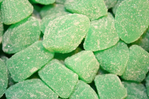 Vista 2 de Bayside Candy Rebanadas de caramelo de hojas de menta verde jalea (1 libra)