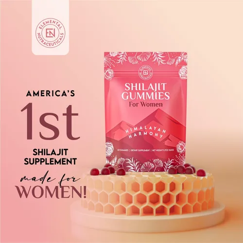 Vista 2 de Shilajit - Gomitas para mujer con suplemento de miel de manuka, haramonia pura del Himalaya, ricas en ácido fúlvico y antioxidantes para obtener