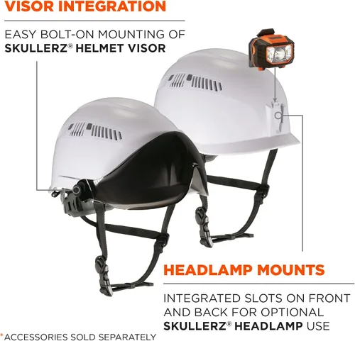 Vista 4 de Ergodyne Skullerz 8975 - Casco de seguridad Clase C, color blanco