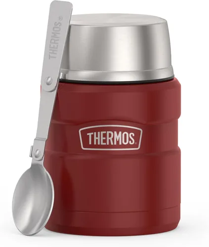 Vista 22 de THERMOS Stainless King - Tarro de alimentos aislado al vacío con cuchara, 16 onzas, verde militar mate Stainless Steel Insulated Food Container