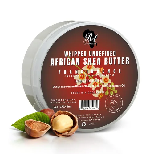 Vista 13 de RA COSMETICS Manteca de karité batida, pepino-melón, 6 onzas, manteca de karité africana 100% pura y natural para hombres y mujeres, hidratante