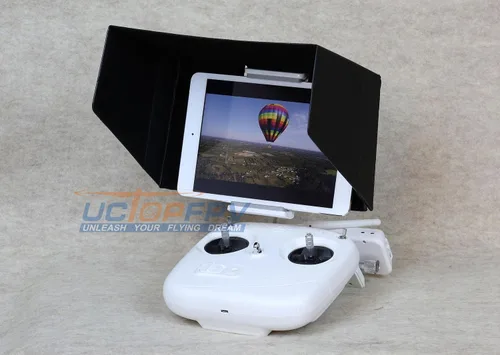 Vista 2 de SummitLink 7 pulgadas Tablet iPad mini parasol parasol negro con trípode compatible con DJI Phantom 4 Phantom 3 Professional Advanced DJI Inspire 1