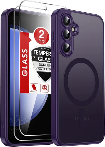 Vista 288 de LeYi Funda para teléfono Samsung-S23: protector de pantalla e imán MagSafe Púrpura