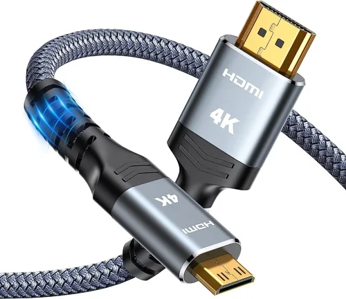 Vista 14 de Highwings - Cable mini HDMI a HDMI de 1 pie, alta velocidad 4K60Hz Gris