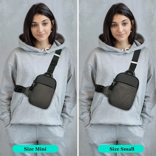 Vista 2 de Long Keeper Mini bolso bandolera Bolso cruzado pequeño impermeable para hombre y mujer, bolso casual para teléfono para viajes, senderismo