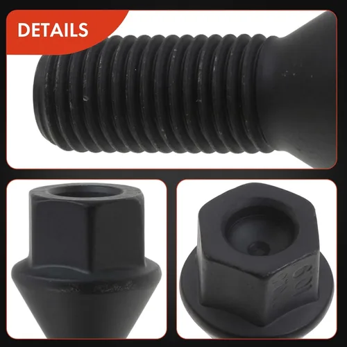 Vista 8 de A-Premium Reemplazo de pernos de rueda compatible con BMW Juego de 5 unidades para E81, E87, E88, E82, E21, E30, E36, E46, E90, E93, E92, E91