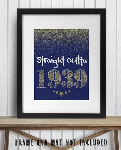 Vista 7 de Straight Outta 1939-11x14 Unframed Art Print - Great Gift and Birthday Party Decoration