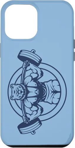 Vista 26 de iPhone 16 Bear Barbell diseño para culturistas caso de culturismo