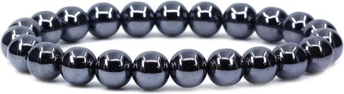 Vista 58 de Amandastone Pulsera elástica de cuentas redondas de 0.315 in con piedras preciosas naturales de 7 pulgadas