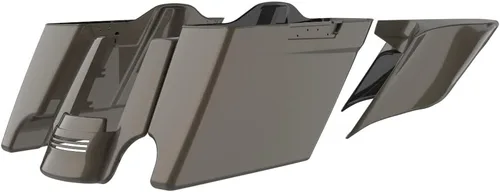 Vista 32 de Cubiertas laterales de alforjas estiradas para motocicleta, extensión extendida para Harley Touring 2014+ - Whisky ámbar Amber Whiskey