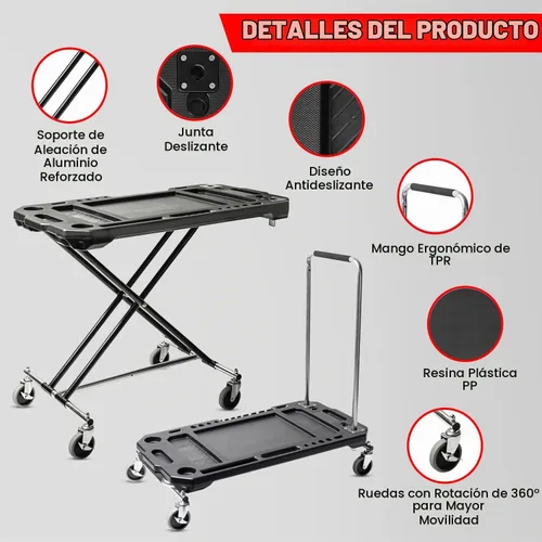 Vista 3 de Powerbuilt Mesa de trabajo ajustable con soportes para herramientas y función de plataforma convertible, multiuso, hogar, garaje, lugar de trabajo