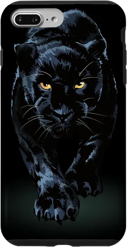Vista 12 de iPhone 16 Black Panther Walking Toward Shadow - Estuche de regalo para amantes de los gatos salvajes
