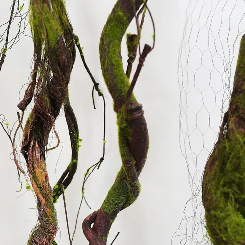 Vista 7 de Ramas de árbol artificiales suaves de espuma EVA mediana de 70.86", ramitas de tronco grueso, enredaderas falsas de liana ratán para colgar