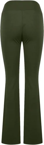 Vista 7 de DASAYO Womens Stretchy Thicken Warm Leggings Button Wide Leg Pant with Pockets Tummy Control Workout Pants Yoga Tights