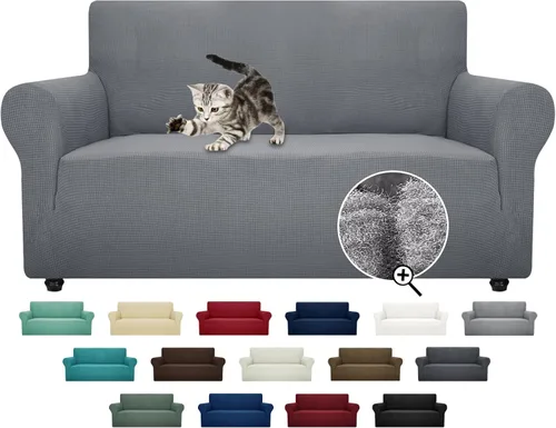 Vista 23 de ZNSAYOTX Funda súper elástica para silla (30"-47"), nuevas fundas de silla a rayas para sala de estar, aptas para perros y mascotas, protector