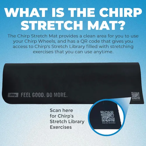 Vista 4 de Chirp Tapete de ejercicio elástico grueso para yoga y gimnasio en casa, tapete grande antideslizante para entrenamiento de pilates, tapete